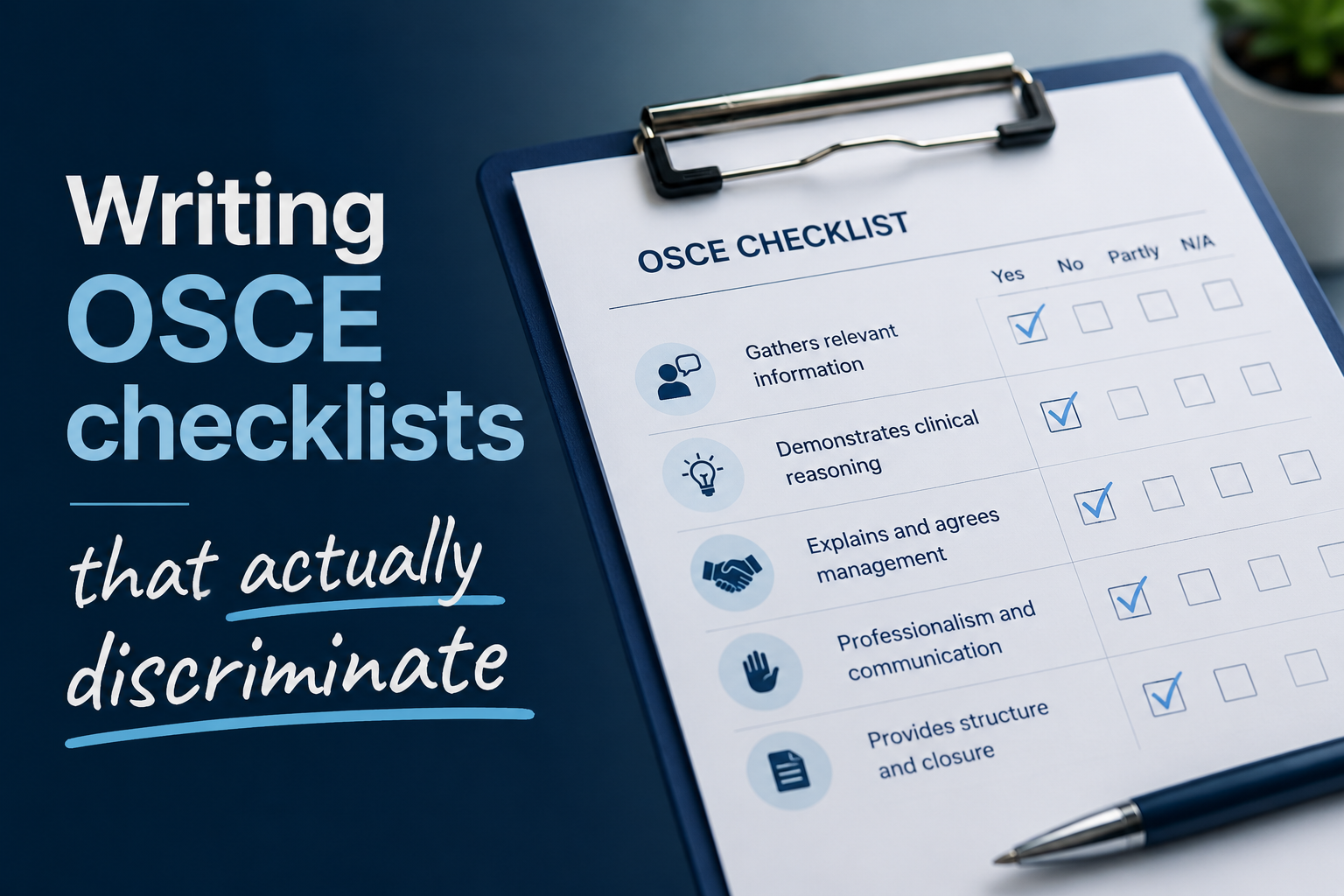 writing osce checklists